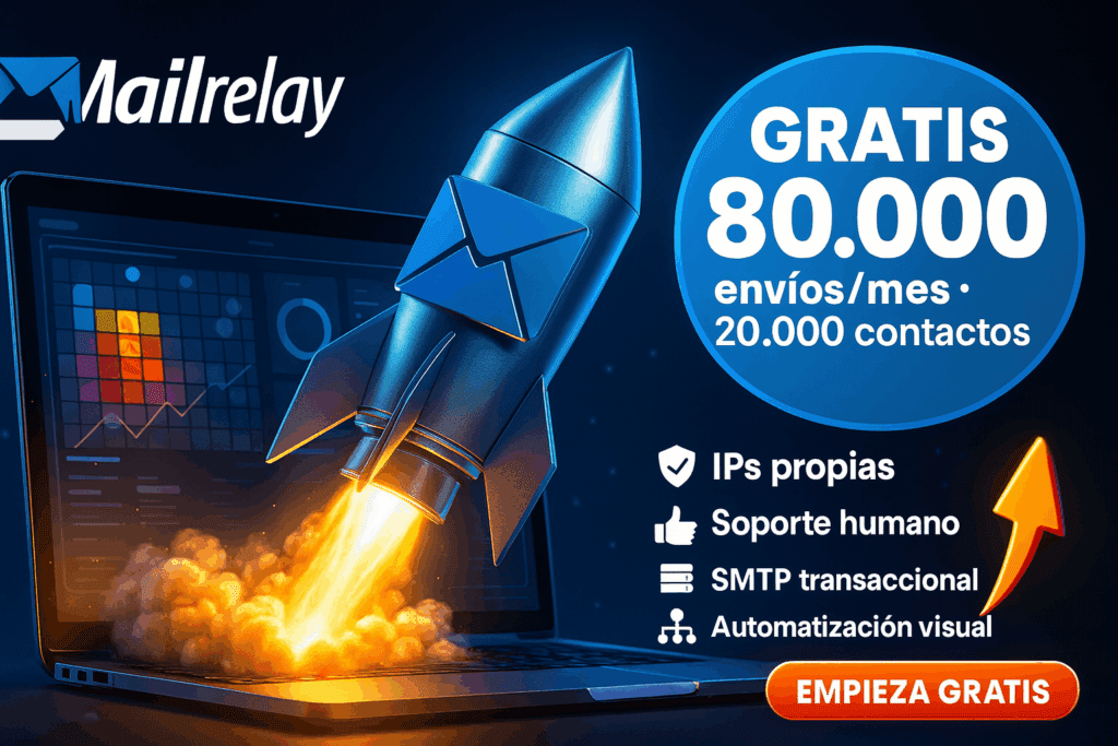 Mail relay -1 conten.blog 80000 envios gratis